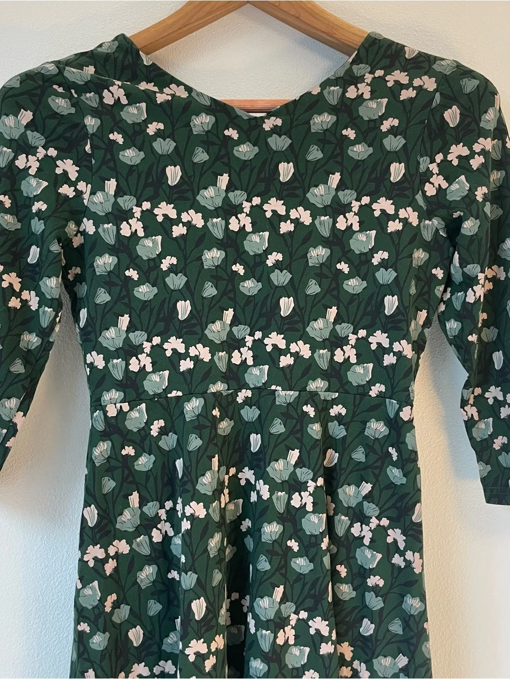 Pact Womens Dress size S Green Floral Organic Cotton Boho Cottagecore Coquette